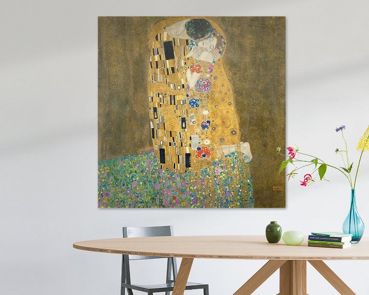 De Kus van Gustav Klimt op canvas, behang, poster en meer